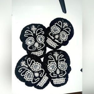 Skull beaded coasters